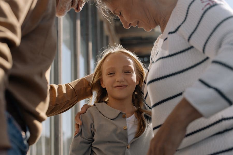 A grandparent and grandchild together